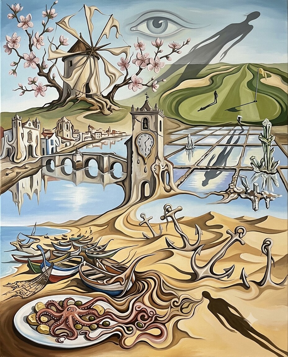 Castro Marim im Stil von Dalí